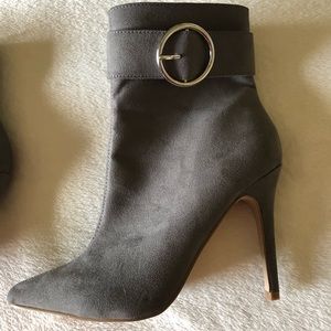 Forever 21 Grey Ankle Booties